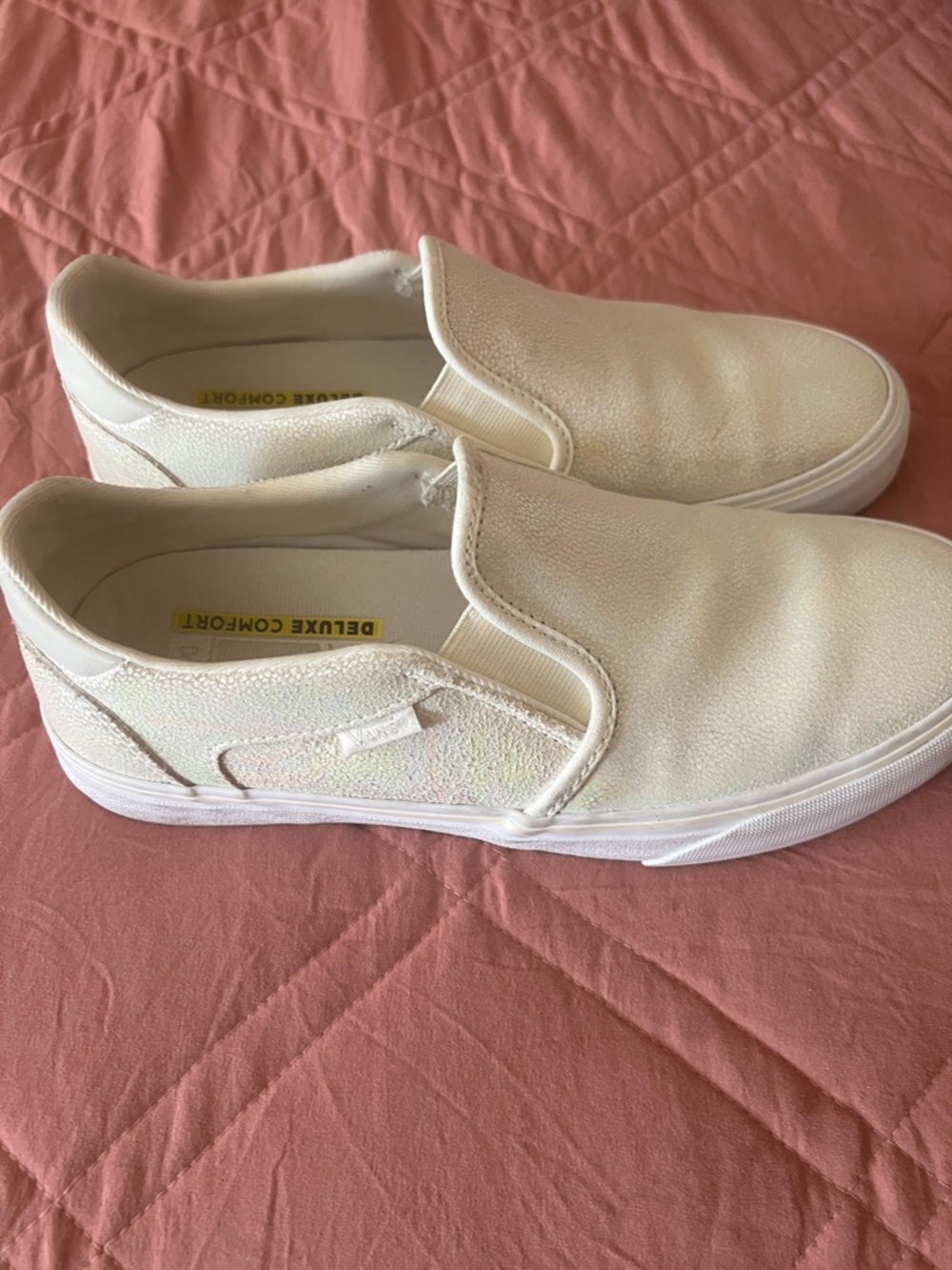 Vans Iridescent White Slip-On Sneakers - Picture 4 of 7